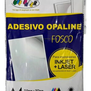 Papel Adesivo Opaline Fosco A4 100 Folhas Off Paper Cor Bran - Branco