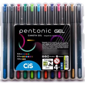Kit Caneta Gel Pentonic 12 Cores - Cis