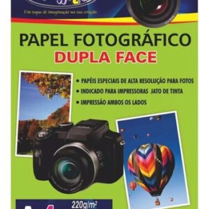 Papel Fotográfico A4 Dupla Face 220g Off Paper 20 Folhas - Branco