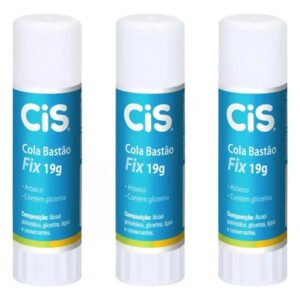 Cola Bastão Cis Fix 19g Escolar E Artesanato C/3 Unidades