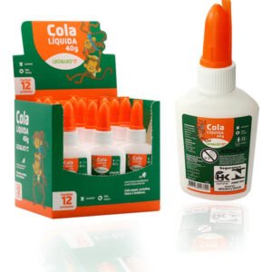 Cola Branca Liquida Escolar 40g Cada - Kit Com 12 Unidades