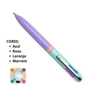 Canetas 4 Cores Cis Candy 07 Mm Coloridas - Verde e Roxo