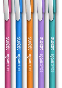 Kit 05 Caneta Coloridas Perfumadas Sweet Jocar Tinta Colorid