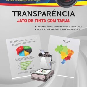 Transparência A4 Off Paper Com Tarja 150 Micra 10 Folhas