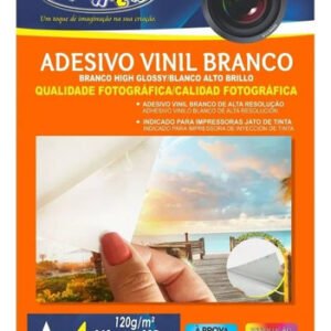 Adesivo Vinil A4 Branco Resistente A Água 10fls Off Paper - Branco