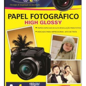 Papel Fotográfico A4 High Glossy 180g Off Paper 50 Folhas