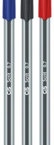 Kit 3 Canetas Esferográfica Scrit Ponta Agulha 0.7mm Cis - Azul
