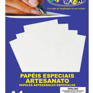 Papel Opaline A4 210x297mm 180g 50 Folhas Off Paper Cor Bran - Branco