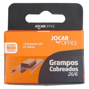Grampo Para Grampeador Cobreado 26/6 Cx 1000un - Leonora