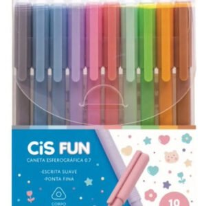 Caneta Esferografica Cis Fun Triangular 0,7mm C/10 Cores Cor - Colorida