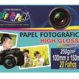 Papel Fotográfico A6 Glossy Brilhante 250g 10x15 - Off Paper - Branco