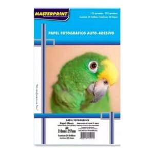 Papel Fotográfico Adesivo A4 Glossy 115g 20 Folhas Inkjet