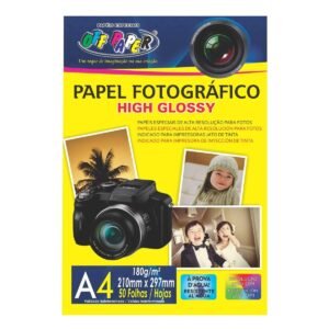 Papel Fotográfico A4 High Glossy 180g Off Paper 50 Folhas