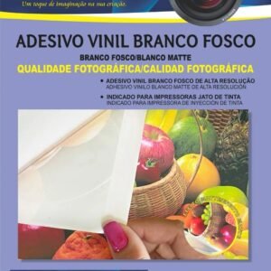Adesivo Vinil A4 Branco Fosco À Prova D'água 10fls Off Paper