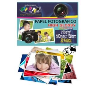 Papel Fotográfico A6 Glossy Brilhante 250g 10x15 - Off Paper