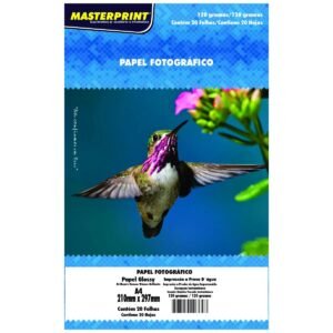 Papel Fotográfico A4 Glossy 120g 20 Folhas Masterprint