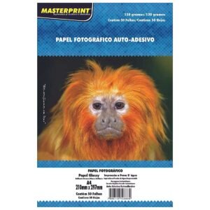 Papel Fotográfico Adesivo A4 Glossy 130g 50folhas Masterprin
