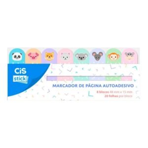 Marcador De Páginas Adesivo Post-it 20fls Bichos Cis Stick