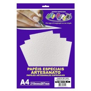 Papel Casca De Ovo Branco A4 180g 50 Folhas Off Paper