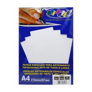 Papel Linho A4 Branco 180g Off Paper 50 Folhas