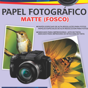 Papel Fotográfico A4 Matte Fosco 108g Off Paper 100 Folhas - Branco