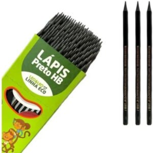Kit com 10 Lápis Grafite Sextavado - HB - Preto