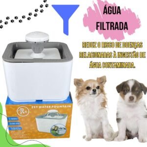 Bebedouro Fonte Agua Filtro Gatos 2.5 litros Cachorro cães Pet Bomba d'água