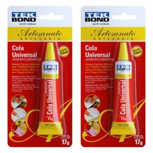 Kit 2 Cola Universal Tekbond Artesanato 17g Multiuso - Transparente