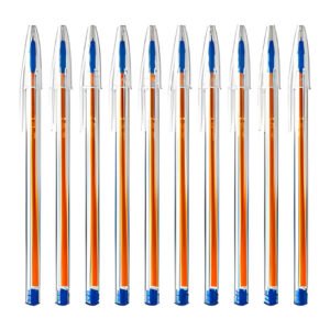 Kit 10 Canetas InjexPen 0.8 Azul Escrita Fina