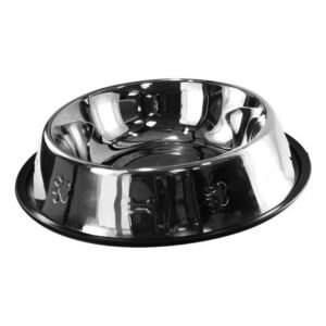 Comedouro Inox Nat A-relevo Filhote Siliclean