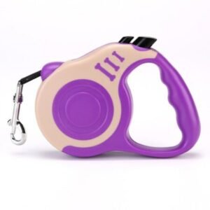 Guia retrátil automática para cães e gatos SJ-188. - Roxo, 3 Metros
