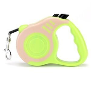 Guia retrátil automática para cães e gatos SJ-188. - Verde, 5 Metros
