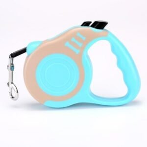 Guia retrátil automática para cães e gatos SJ-188. - Azul claro, 3 Metros