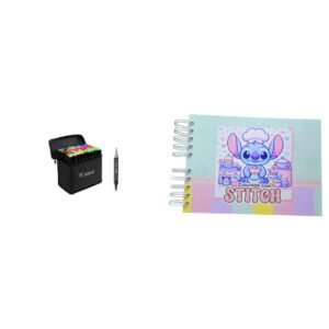 Kit de Caneta com Livro de Colorir - Kit Caneta 36 + Cad Lilo Verde