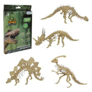 Quebra Cabeca Em 3d De Dinossauros Sortidos Na Caixa