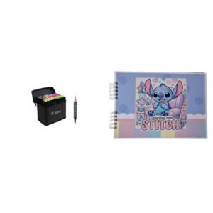 Kit de Caneta com Livro de Colorir - Kit Caneta 36 + Cad Lilo Lilas