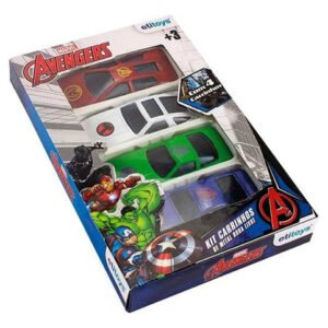 Kit Carrinhos Miniaturas De Metal 4pçs Vingadores Infantil - Cores