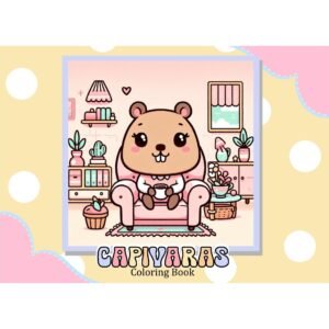 Livro de Colorir 50 Folhas 180G Caderno de Desenho Coloring Book - Amarelo
