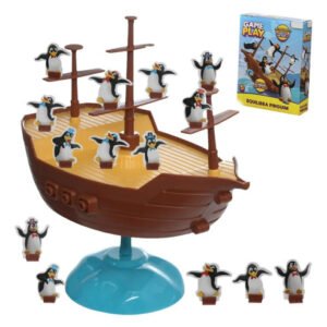 Brinquedo Equilibra Pinguim Barco Jogo Navio Equilibrista