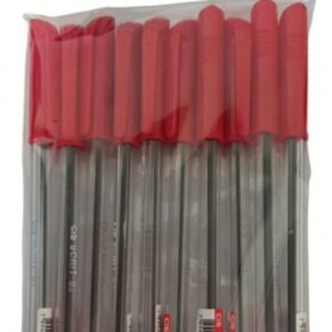 Kit de Canetas Esferográfica Scrit Ponta Agulha 0.7mm Cis - 10 vermelho
