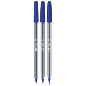 Kit de Canetas Esferográfica Scrit Ponta Agulha 0.7mm Cis - 3 azul