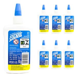 Cola Líquida Branca Maripel 90g Kit 6 Unidades Uso Geral