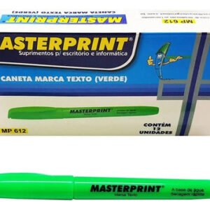 Marca Texto Neon Masterprint Caixa Com 12 Un. - Verde