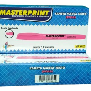 Marca Texto Neon Masterprint Caixa Com 12 Un. - Rosa