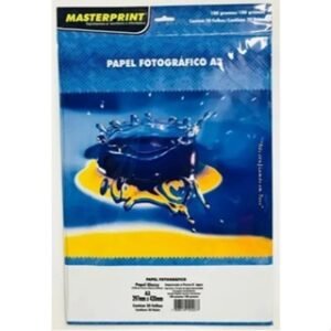 Papel Glossy Fotográfico A3 À Prova D água 180gr 20 - Branco
