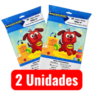 Papel Fotográfico A4 Glossy 180g - Branco 100 folhas