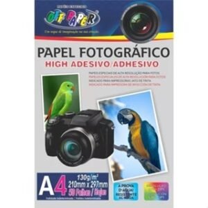 Papel Fotográfico A4 50 Folhas Adesivo 130g - Branco