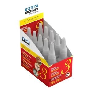 10 Peças Cola Instantâneo Artesanato Numero 3 20g Tek Bond - Cinza