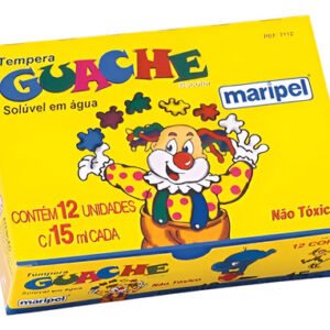 Tinta Guache 15ml 12 Cores Estojo Maribel Colorido