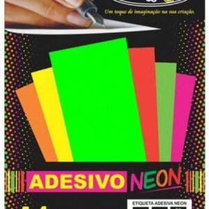 Adesivo Neon A4 20 Fls Vibrante Reage A Luz Negra - Verde